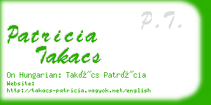 patricia takacs business card